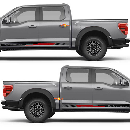 Performance Abstract Line Rocker Panel Vinyl Decal Sticker for Ford F-150 1