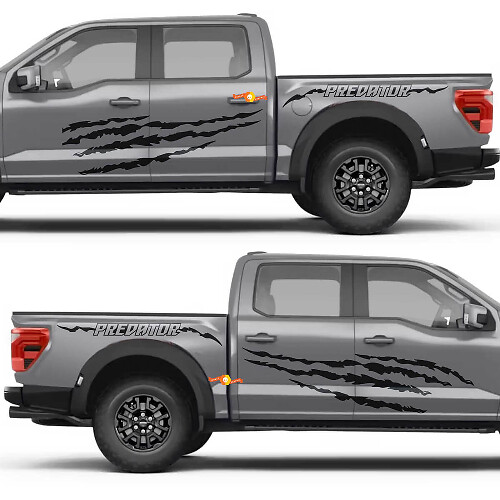 Predator Scratch Lines Side Doors Rear Wing Vinyl Decal Sticker for Ford F-150 1