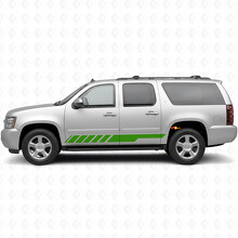Slanted Racing Door & Rocker Panel Vinyl Stripes for Chevrolet Suburban GMT900 2007-2014_6