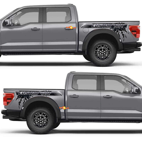 Mud Splash Custom Rear Side Vinyl Decal Kit for Musclecar F-150