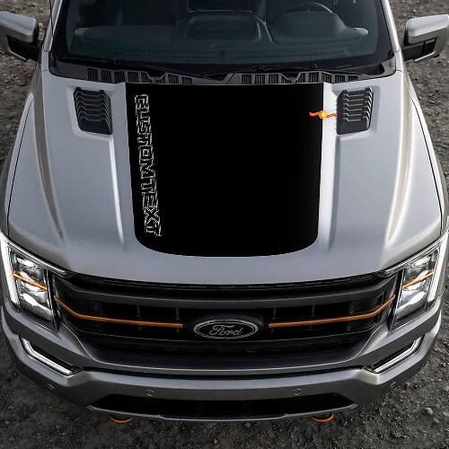 Custom Text Pickup Central Hood Graphics Vinyl Decal for Ford F-150 Tremor 1