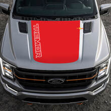 Custom Text Pickup Central Hood Graphics Vinyl Decal for Ford F-150 Tremor 6