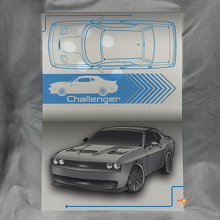 Custom Challenger Glossy Acrylic Garage Wall Art Panel for Dodge Challenger fans 3