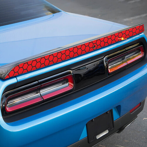 Honeycombs Graphic Spoiler Vinyl Decal Sticker for Dodge Challenger 1