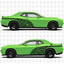 Graffiti Style Arc Side Doors Rear Fenders Vinyl Decals Stickers for Dodge Challenger 2