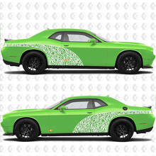 Graffiti Style Arc Side Doors Rear Fenders Vinyl Decals Stickers for Dodge Challenger 3
