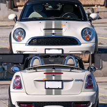 Racing Stripes Bonnet Rear Vinyl Decals Stickers for Mini Cooper R59 2
