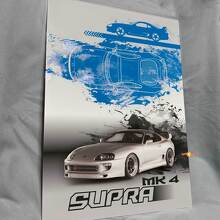 Custom Supra Glossy Acrylic Garage Wall Art Panel for Toyota Supra Fans 3