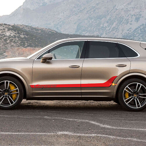 Cayenne Lettering Stripe Doors Side Decal Sticker For Porsche Cayenne 1