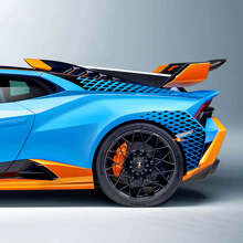 Checkered Racing Rear Fender Vinyl Decal Kit for Lamborghini Huracan STO_3