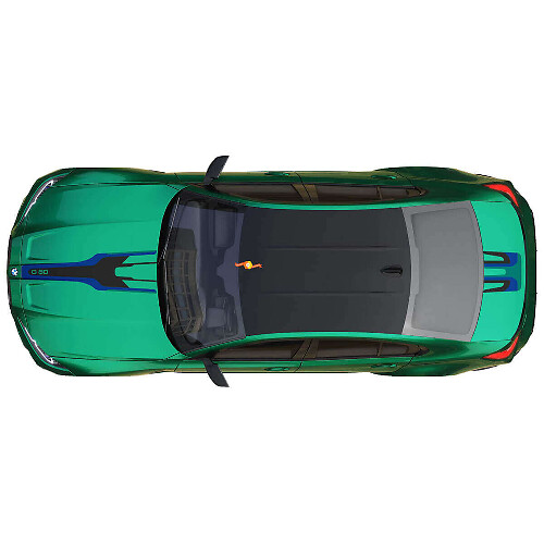 M Performance Abstract Graphic Bonnet Boot Stripes Vinyl Decal for BMW M3 G80 1