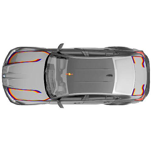 M Performance Bonnet Boot Graphic Stripes Vinyl Decal for BMW M3 G80