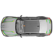 M Performance Bonnet Boot Graphic Stripes Vinyl Decal for BMW M3 G80 2