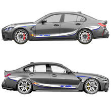 M Performance Side Doors Stripes Wing Vinyl Decal for BMW M3 G80 2