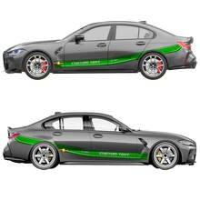 M Performance Lettering Stripes Side Doors Wing Vinyl Decal for BMW M3 G80 2