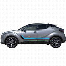 Twin Stripes Door Side Vinyl Stickers Decal For Toyota C-HR 2014 2