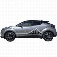 Montagnes Autocollants Vinyle Bandes Latérales Graphiques Style Vintage Pour Toyota C-HR 2014 2