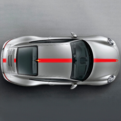 Thin Racing Stripe Bonnet Roof Boot Vinyl Decal Kit For Porsche 911 1