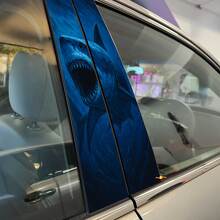 Great White Shark Style Pillar Doors Vinyl Decal Sticker 2