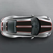 Wide Double Racing Stripes Bonnet Roof Boot Vinyl Decal Kit For Porsche 911 3