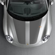 Wide Double Racing Stripes Bonnet Vinyl Decal Kit For Porsche 911 996 997 Carrera 2