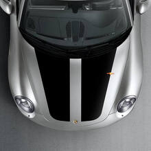 Wide Double Racing Stripes Bonnet Vinyl Decal Kit For Porsche 911 996 997 Carrera 3