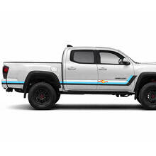 Adhesifs Latéraux Vinyle Rayures Jumelles Style Héritage Pour Tacoma 2015-2023 2