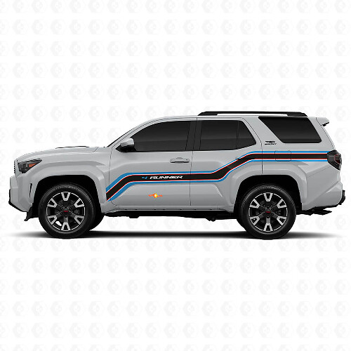 Techno Style Upward Lines Side Vinyl Stickers Decal For Toyota 4Runner