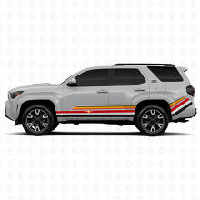 Techno Style Curved Lines Side Rear Fender Vinyl Stickers Decal For Toyota 4Runner 3