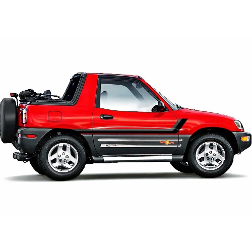 Twin Stripes Door Side Vinyl Stickers Decal For Toyota RAV4 1994-2000 1
