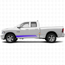 Curved Stripes Rocker Panel Door Vinyl Sticker Decal Graphic for Dodge Ram 1500 2011-2018 2
