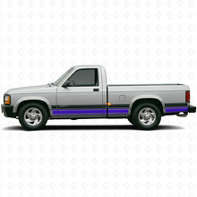 Straight Lines Rocker Panel Side Vinyl Sticker Decal for Dodge Dakota 1987-1996_2