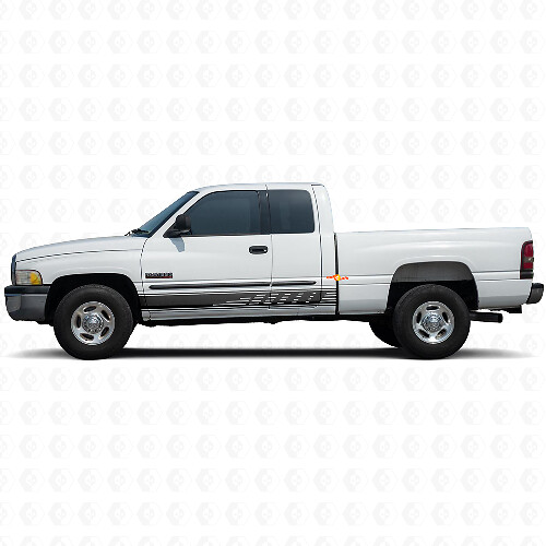 Perforated Stripes Rocker Panel Vinyl Sticker Decal Graphic for Dodge Durango Ram 1500 1994-2001