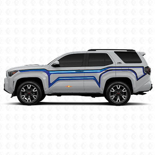 Crooked Lines Entire Side Vinyl Stickers Decal For Toyota 4Runner