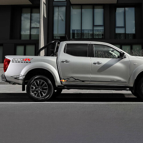 Mouintains Style Thin Strip Side Vinyl Sticker Decal for Nissan Navara PRO 4X Warrior