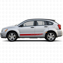 Decorated Stripes Rocker Panel Vinyl Sticker Decal For Dodge Caliber 2007-2012_3