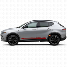 Autocollant vinyle pour bas de caisse à rayures courbes à damier pour Dodge Hornet 2023+ 3