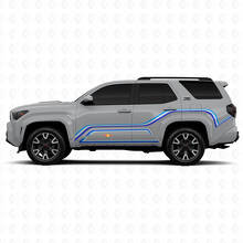 Curved Graphic Lines Entire Side Vinyl Sticker Decal For Toyota 4Runner 2