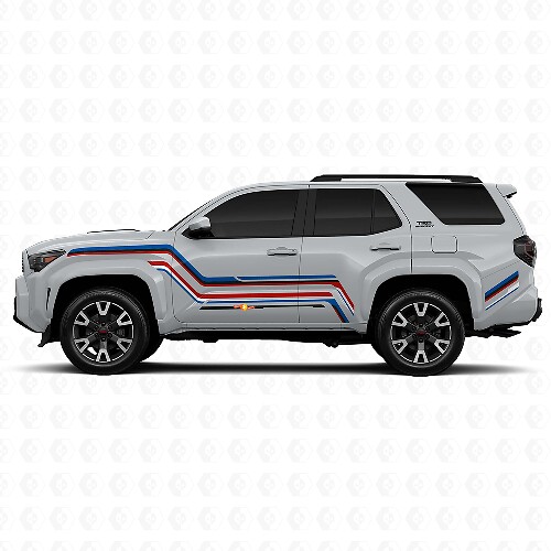 Curved Graphic Side Stripes Vinyl Sticker Decal For Toyota 4Runner