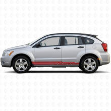 Intertwined Curved Stripes Rocker Panel Door Vinyl Decal for Dodge Caliber 2007-2012 3
