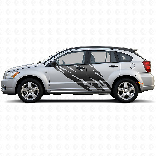 Mud Splash Graphic Door Side Vinyl Decal for Dodge Caliber 2007-2012 1