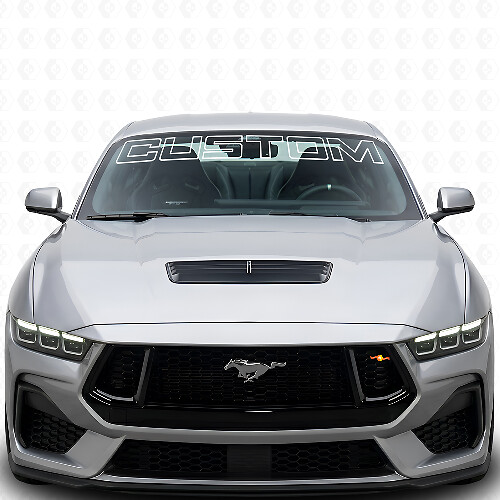 Custom Outline Lettering Windshield Vinyl Decal for Musclecar 