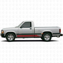 Curved Stripes Rocker Panel Door Vinyl Decal for Dodge Dakota 1987-1996_3