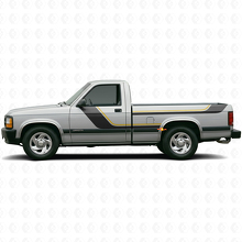 Twin Stripes Side Vinyl Decal Kit for Dodge Dakota 1987–1996 2