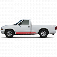 Décalcomanie en vinyle de panneau de bas de caisse à bandes courbes entrelacées pour porte Dodge Dakota 1997-2004 3