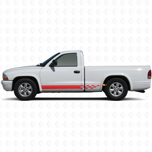 Checkered Stripes Rocker Panel Vinyl Decal for Dodge Dakota 1997-2004_3