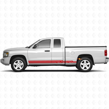 Intertwined Curved Stripes Rocker Panel Door Vinyl Decal for Dodge Dakota 2005-2011_3