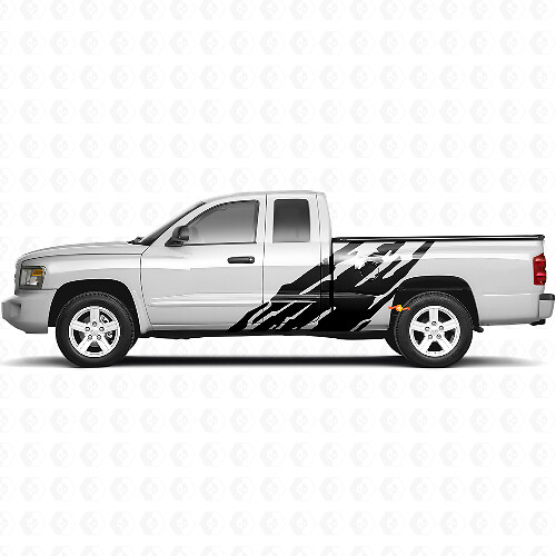 Mud Splash Graphic Side Vinyl Decal for Dodge Dakota 2005-2011
