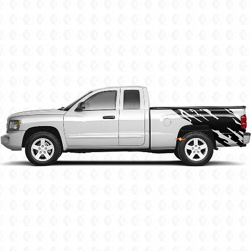 Mud Splash Graphic Rear Side Vinyl Decal for Dodge Dakota 2005-2011