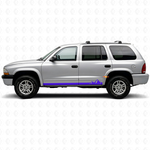 Mountains Thin Stripes Rocker Panel Vinyl Decal for Dodge Durango 1998-2003_2